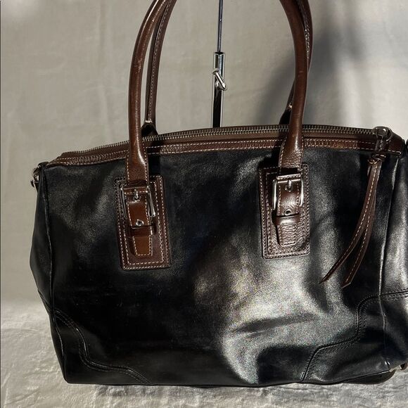 Coach Hamilton Black and Brown Leather Tote - F12444 - Picture 4 of 14
